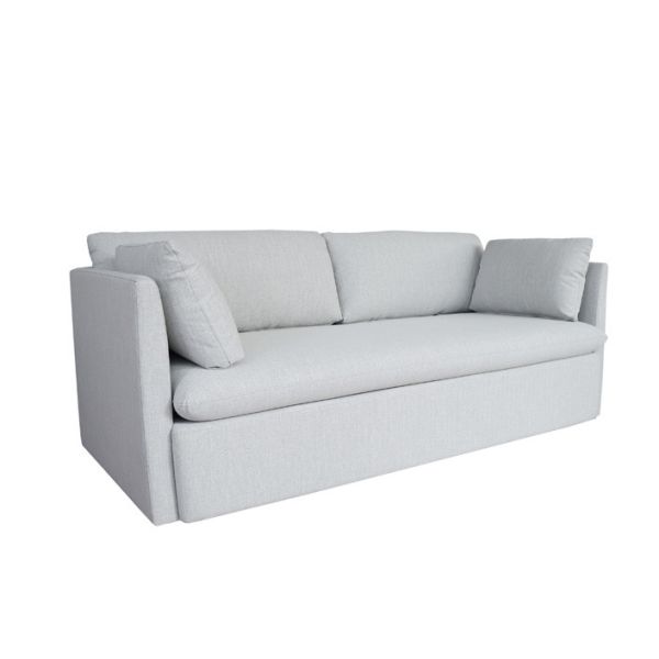 Fabric sofa loveseat pure foam padded seats two arm pillows and two back
