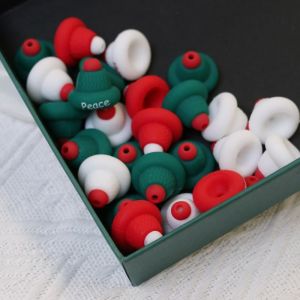 Paisen manufacturer Custom durable fun Christmas series beads 100% Safe Silicone