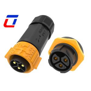 China 50A Outdoor Waterproof Connector IP67 600V 3 Pin Male To Female Connector on sale