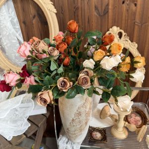 Simulated Flower Roses, 6 Head Dora Rose Waterfall, Fake Flower Decoration,