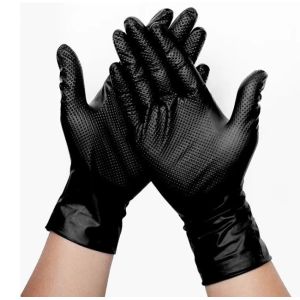 8.0gr Nitrile Protective Disposable Gloves Diamond Pattern Disposable Safety