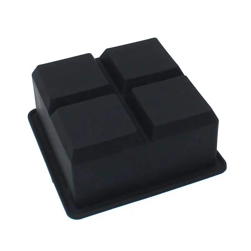 4 6 8 Cavity Silicone Ice Tray Mold Large Square Shape Easy Release Ice Cube Tray