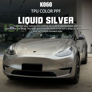 China K060 Liquid Silver TPU Color Car Paint Protection Film Full Car Wrap Roll on sale