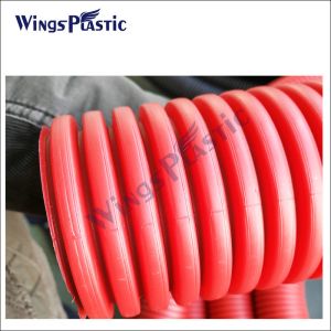 PE PVC Double Wall Corrugated Pipe Machine