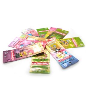 China Small Foil Glitter Smell Proof Packing Cigar Bag With Zipper and Hang Hole on sale