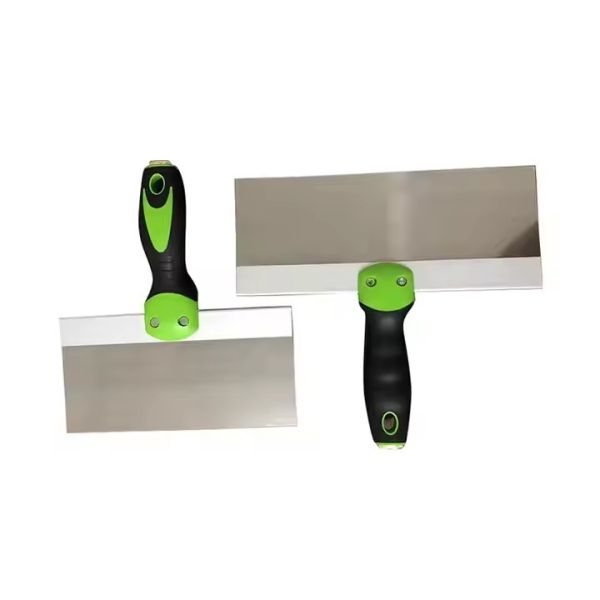 Buy Construction Tools Drywall Stainless Steel Mirror Polished Stainless Steel Tapping Scraper with Grip Rubber Handle at wholesale prices