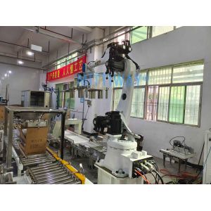 Automated Robotic Bag Palletizer PLC control Carton Palletizer