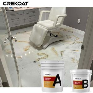 Urethane Topcoat White Metallic Epoxy Floor coating Seamless Hygienic
