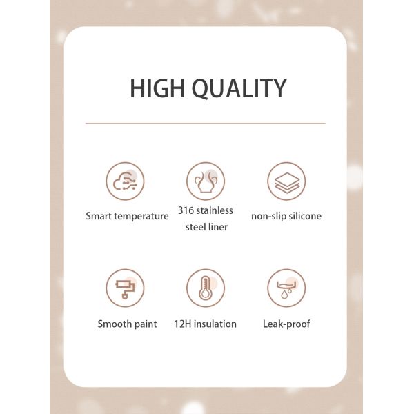 High Quality Stainless Steel Compact Convenient and Long Term Heat Preservation Intelligent Temperature Display Cup