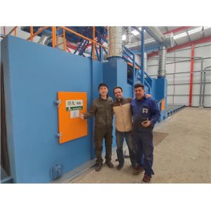 China Cleaning Width 1500mm Roller Conveyor Shot Blasting Machine on sale