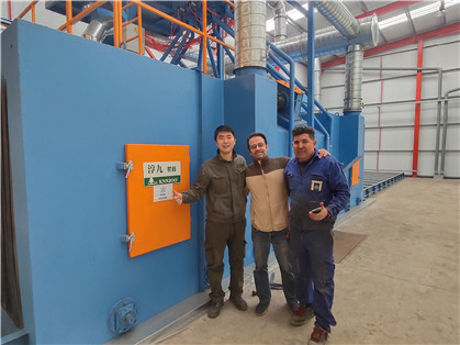 Buy Cleaning Width 1500mm Roller Conveyor Shot Blasting Machine at wholesale prices