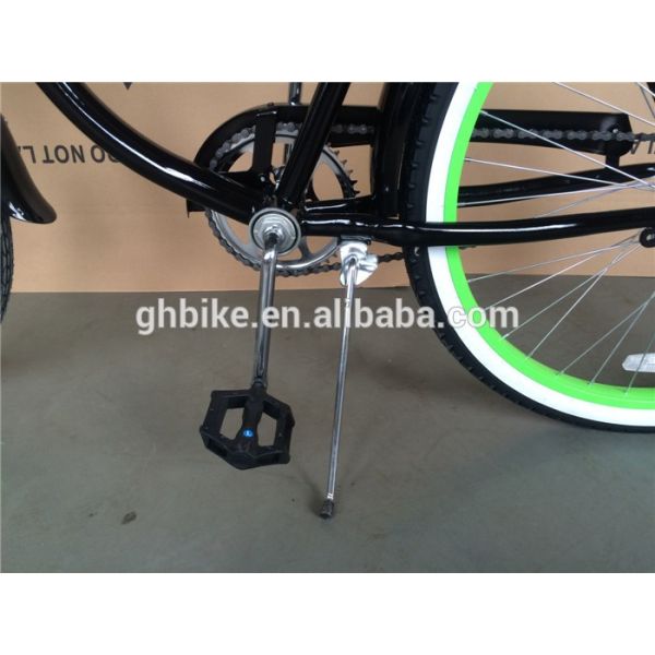 Green Aluminum Alloy Rim 26inch Cruiser Bike with Steel Fork Material and Green Color
