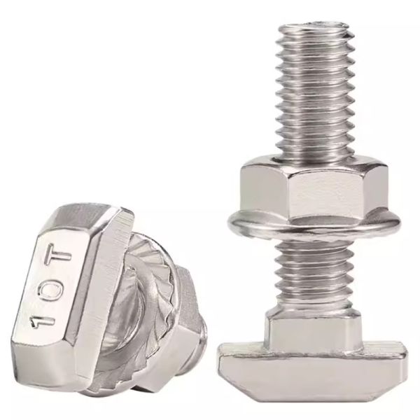 Buy M8 M10 Aluminum Clamp T Head Half Threaded Bolts 6061 7075  Customized Coarse Thread at wholesale prices