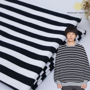 Durable And Easy To Care For Breathable And Elastic Striped Cotton Fabric For