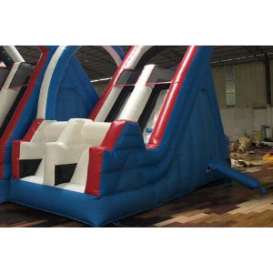 Kids Play Roller Coaster Inflatable Slide , Inflatable Amusemet Park Slide