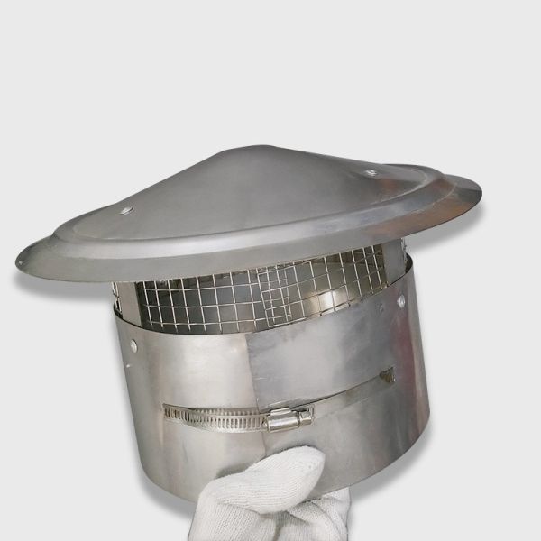 Buy Galvanized Round Cone Top Chimney Cap With Screen Fireplace Exhaust Cap Adjust at wholesale prices