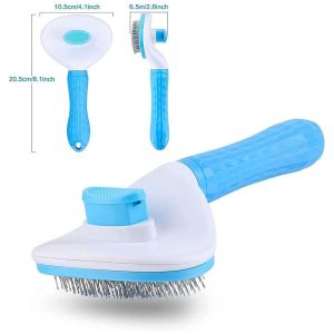 Antibacterial Slicker PET Cleaning Brush Pets Self Clean For Dog Hair Shedding