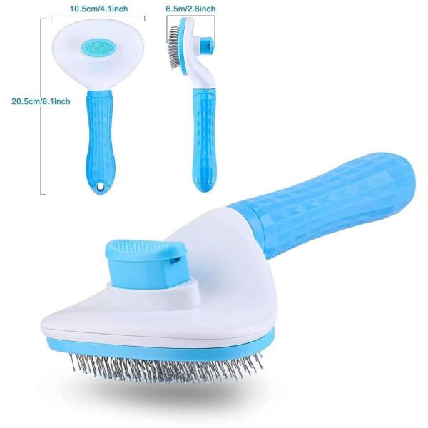 Antibacterial Slicker PET Cleaning Brush Pets Self Clean For Dog Hair Shedding