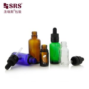 D008 Green Brown Glass Mold Bottles Luxury and Function for Your Hair Essence