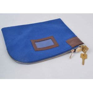 China ODM OEM Canvas 11X6inch Zippered Bank Deposit Bags With 2 Keys Canvas Locking Zipper Bank Deposit Bag With PVC Pocket With 2 Keys Zipper Bank Bags on sale
