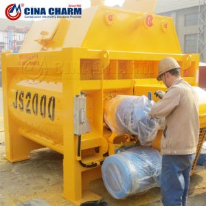 Double Shaft Js2000 120m3/H Hydraulic Concrete Mixer
