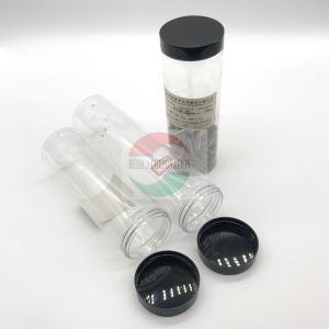 350ml 450ml Clear Plastic Cylinder , Long Shape Plastic Juice Jar With Screw