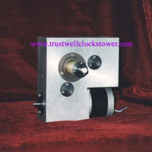 Stepper motor type movement/mechanism for outdoor building clocks, brass drive