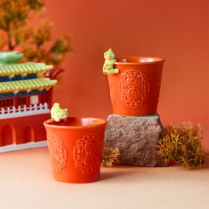 Quality Ready To Ship In Stock HANDPAINTED Fully Packaged Ceramic Coffee Cup For Immediate Shipping 100ml Big Capacity for sale