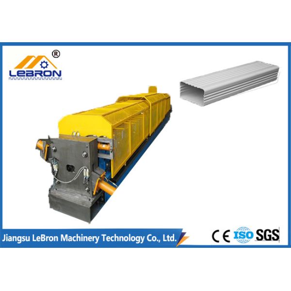 Buy 3KW Steel Downspout Roll Forming Machine , PLC Control Round Downspout Machine at wholesale prices