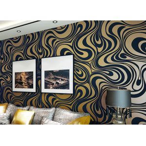 0.7*8.4m Modern Strippable Non Woven Wallpaper With Bronzing Color