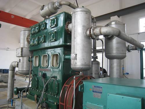 Steel Blue Color 0.01MPa 2 Row 5 Stage Lubricated Nitrogen / Oxygen Compressor Machine