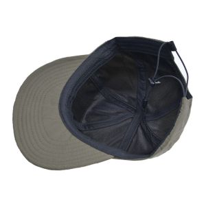 100% Cotton Drawstring Flat Brim Snapback Cap With Adjustable Strap