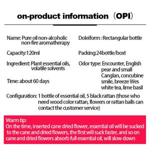 120ml Car / Home Reed Diffuser Air Freshener Liquid Sustainable