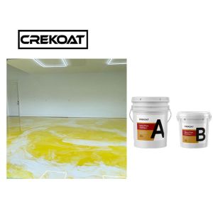 Fast Drying No Bubble Metallic Epoxy Resin Floor Coating Pearl White