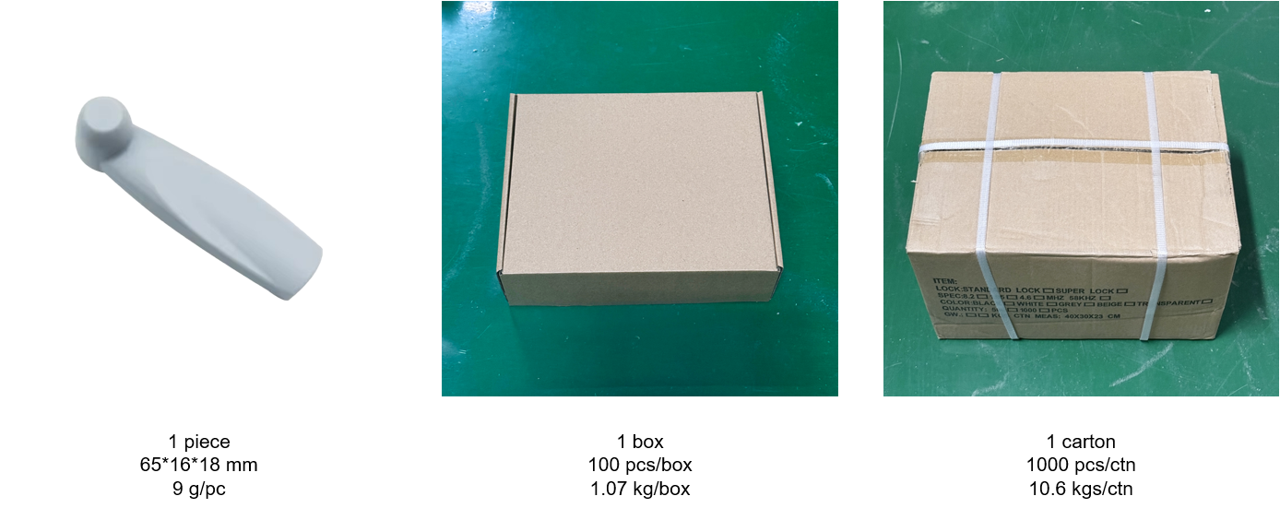 65mm Retail Store AM Security Grey EAS Hard Tag 58KHz