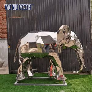 Forging Abstract Ss Sculpture Geometry Elephant