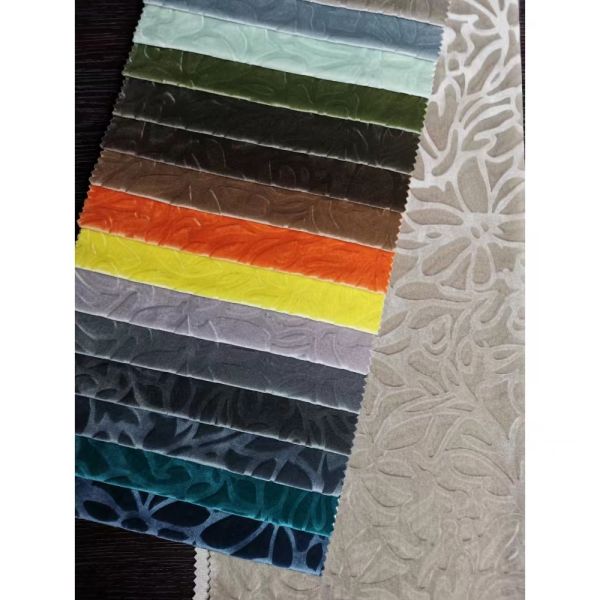 100% Polyester Italian Velvet Fabric Rainbow Brush Fabric Tear Resistant For Sofa