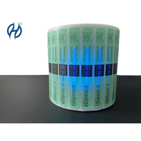 Buy Custom Waterproof Tax Stamp Holographic Security Tamper Protection Sticker at wholesale prices