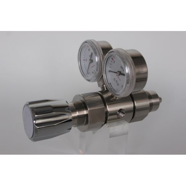 High Pressure Laboratory Stainless Steel Oxygen Regulator with Dual Stage W21.8 G5/8
