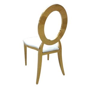 Golden Stainless Steel Banquet Chair for Hotels Restaurants
