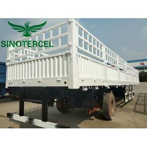 3 Axes Fence Cargo Semi Trailer 40 Ton 40 Foot Semi Trailer