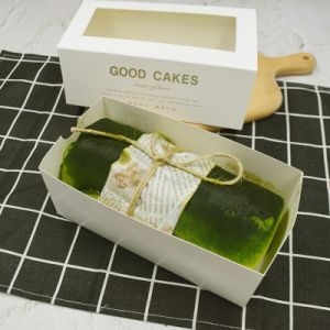 Marble White Rectangle Towel Roll Cake Box Embossing Surface
