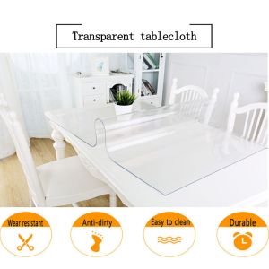 Durable Waterproof Manteles PVC Table Cloth Transparent material