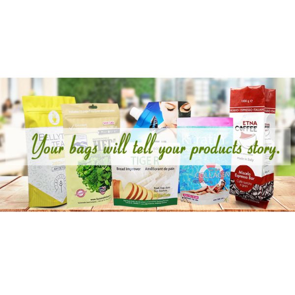 Wholesale customized seal packaging food grade aluminum foil stand up herbal detox tea packing bag pouch with zip customize