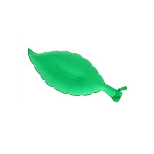Sleeping Inflatable Travel Pillow Green Leaf Shape Polyester / Cotton Material