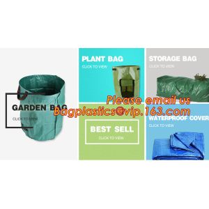 self standing plastic yard,lawn and leaf bags / reusable garden waste sacks,big