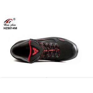 Customized Nubuck Rubber Safety Shoes Middle Cut With Durable Mesh Lining