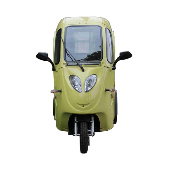 Buy Plastic Cabin Passenger Covered Electric Tricycle 140kg Loading at wholesale prices