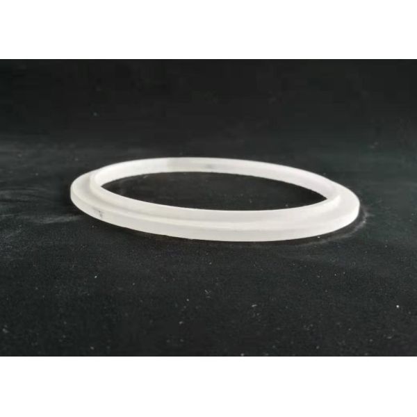 Milky Fused Quartz Flange , Thermal Stable Opaque Quartz Glass Ring