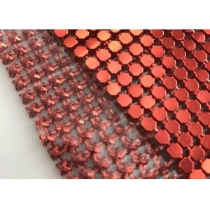 Aluminium Metallic Sequin Fabric Curtain Panels 4mm 8mm Customized